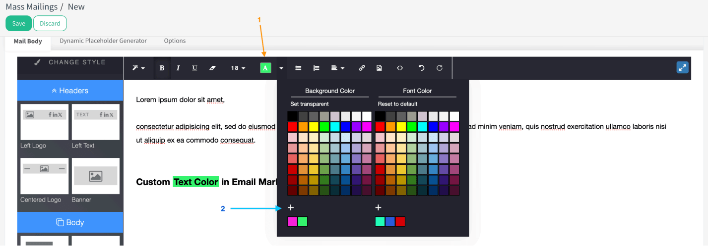 CloudOffix - Custom Text Color in Email Marketing-3