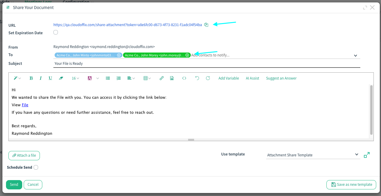 CloudOffix - Share a Connect Meeting Recording